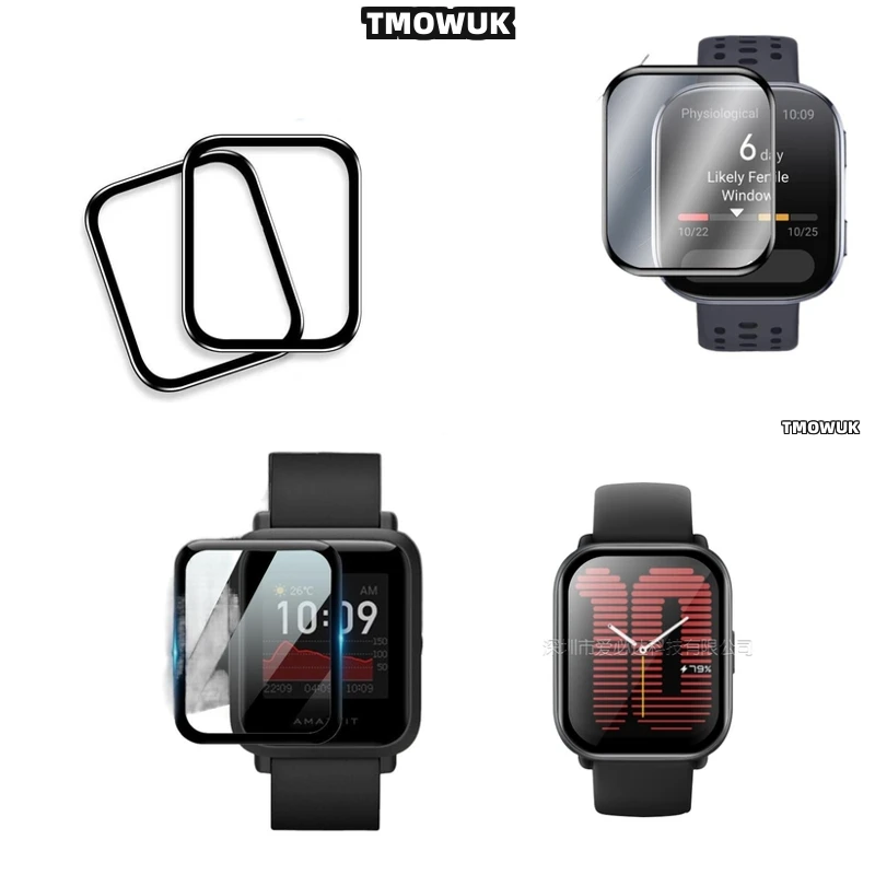 

3D Curved Full - Cover Soft Flexible Protective Film For The Screen Of Amazfit BIP 3 5 6 U Pro Active Unity GTS 2E 2 3 4 MINI Wa