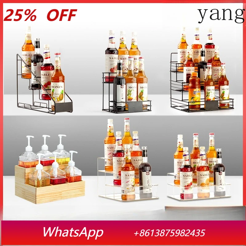 

LH wrought iron acrylic wooden fructose bottle holder