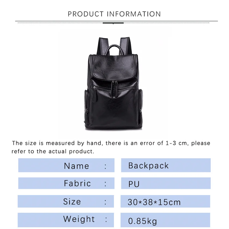 TRAVEASY Leather Women Laptop Backpacks Fashion Travel Ladies Bags Large Capacity Schoolbags Female Middle Students Sports boys