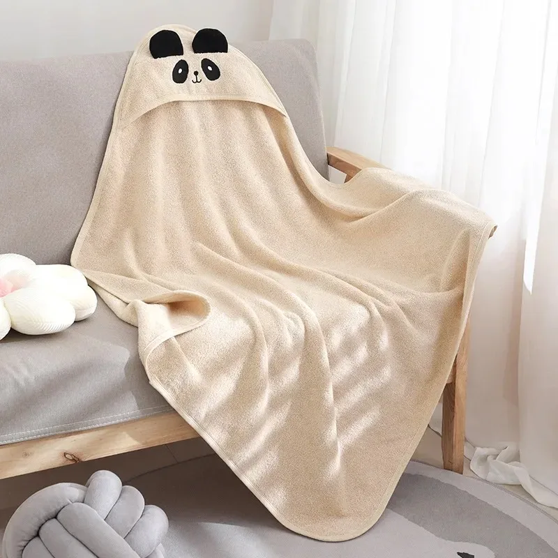 1pcs Class A Cotton Kids Hooded Towel Cartoon Cloak Bath Towel Lint Free Baby Swaddle