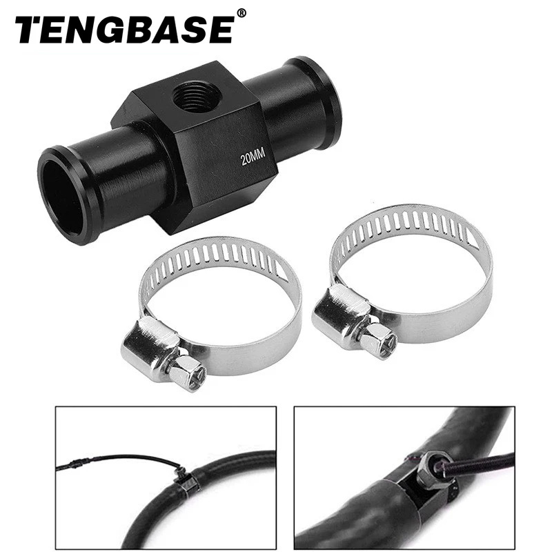 Motocicleta Água Temp Gauge, Sensor de Temperatura do Radiador, Tubo Comum, Mangueira Sensor Adapter, Universal, 16mm, 18mm, 20mm, 22mm, 24mm