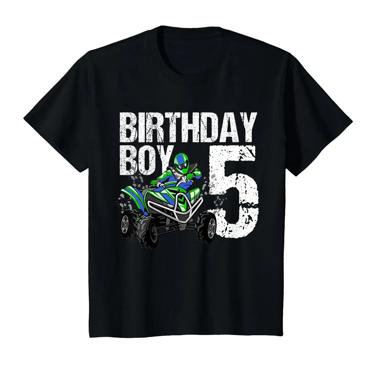 5 Year Old Quad Birthday Party Theme ATV 4 Wheeler 5th T Shirt vintage Washed graphic homme designer clothes