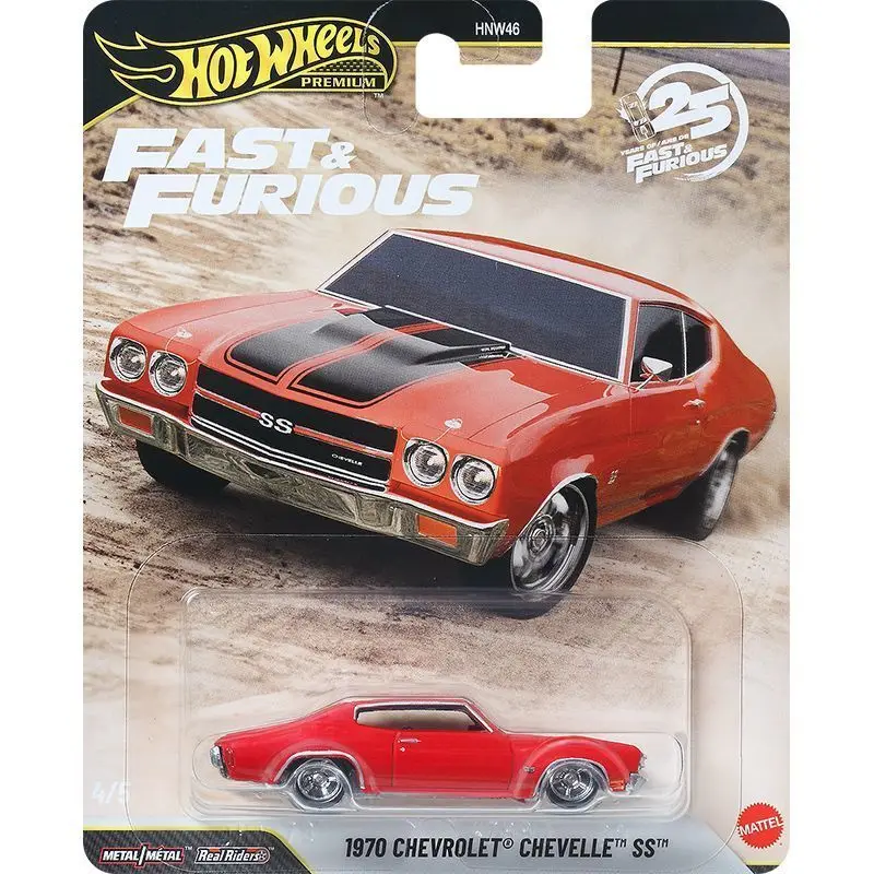 Original Hot Wheels Premium Car Fast & Furious 25th Anniversary Toy Boy 1/64 Diecast Mazda Chevy Honda Chevelle Lamborghini Gift