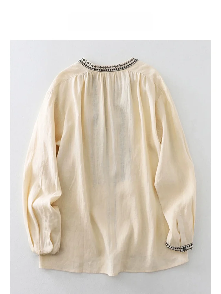 เสื้อยืดผ้าฝ้ายแท้ปักลายทรงกลม ดีไซน์วินเทจย้อนยุค ป้องกันริ้วรอย งานปักหนาแน่น รุ่นใหม่สำหรับฤดูร้อน