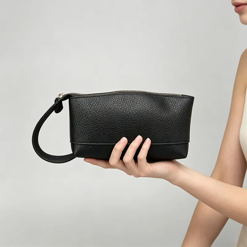 Women Pu Leather Wristlet Bag Mini Zipper Coin Purse Portable Clutch Wallet Small Card Holder Makeup Pouch Handbag For Ladies