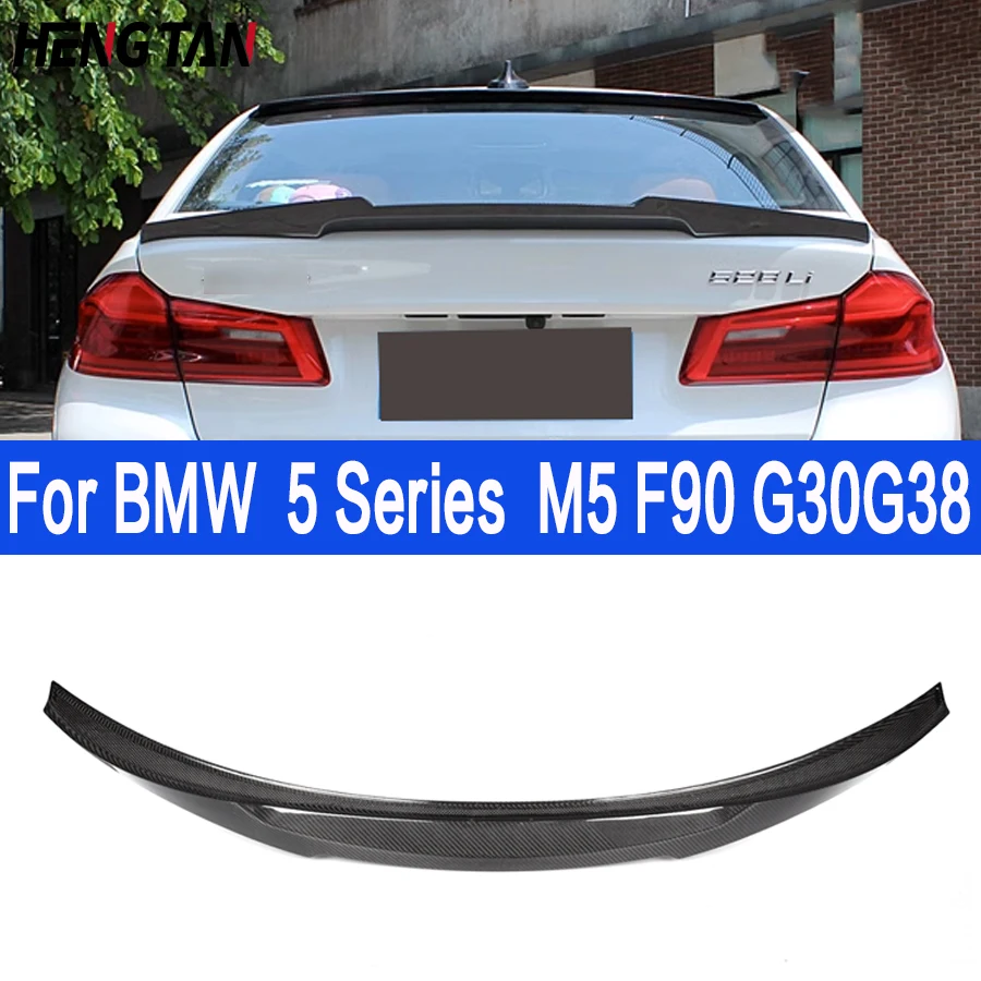 

For BMW 5 Series M5 F90 G30 G38 540i 530i M4 Style Carbon Fiber Tail fins Rear Deck Spoiler Duckbill Car Retrofit the rear wing