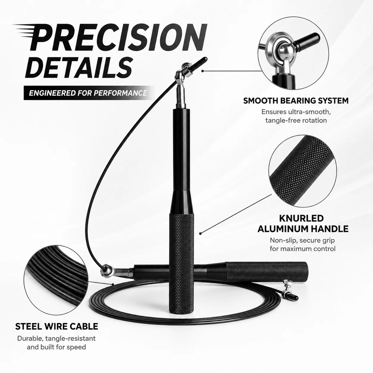 Verstellbares Springseil mit S – Jump Rope Speed Bearing Bewertung und Preis