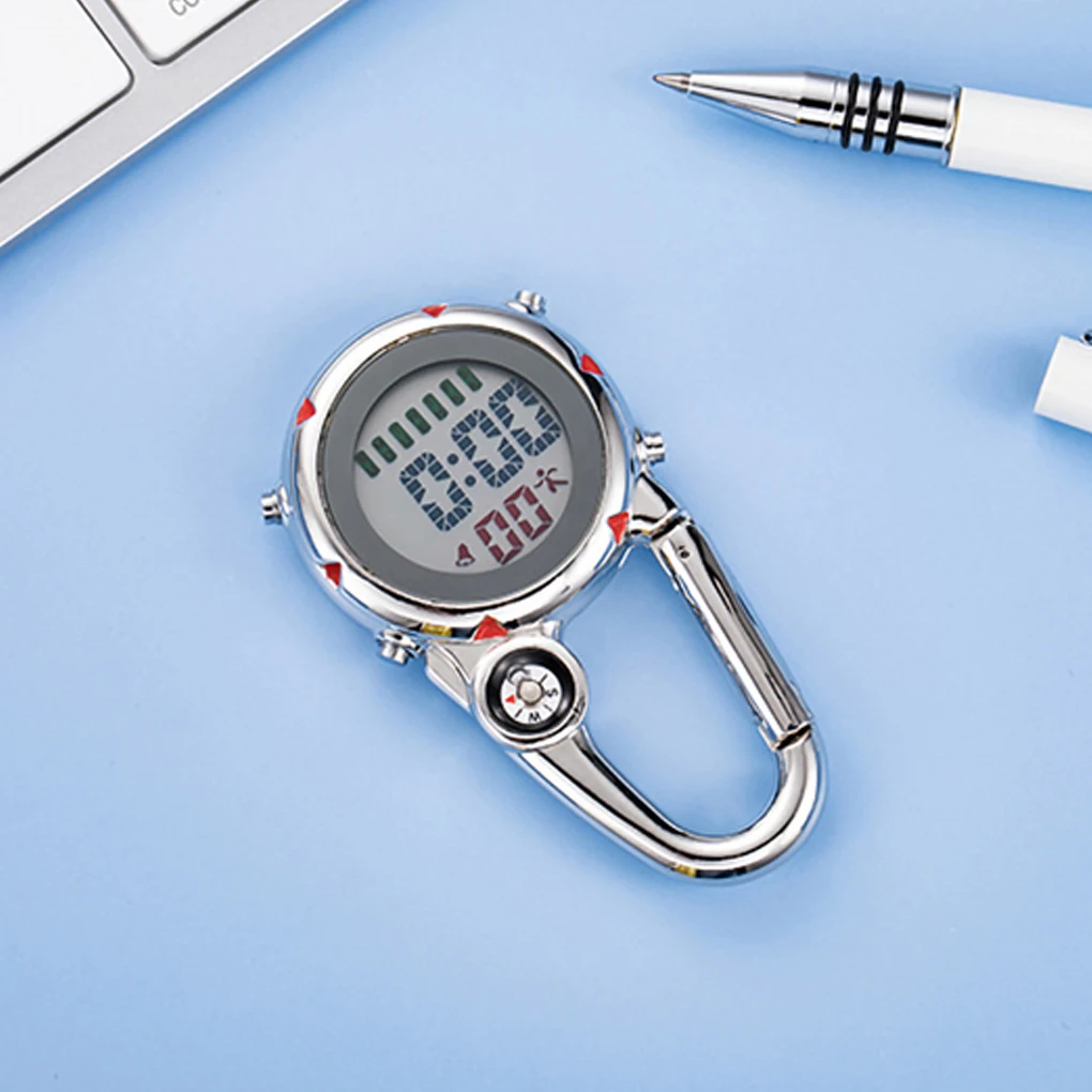 Carabiner Clip Watches Clock Luminous Multi-function Watch Temperature Clocks