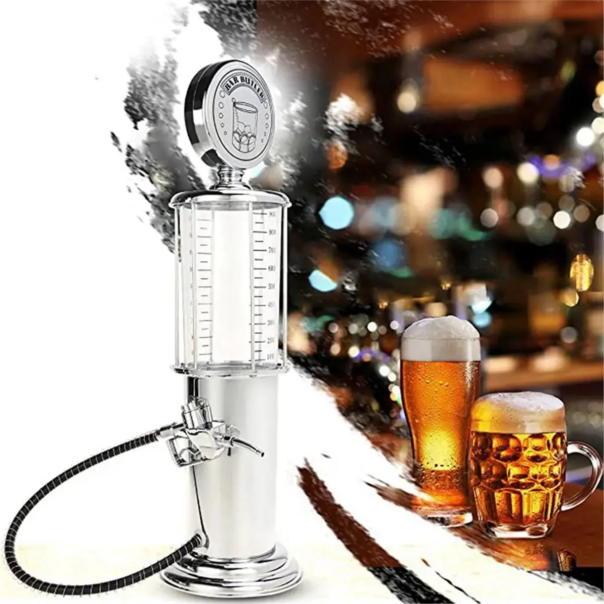 

2026 New 1000ML Beer Tower Liquor Dispenser Wine GunPump, 1/2-Shot Drink Alcohol Beverage Beer Tower Dispenser for Party