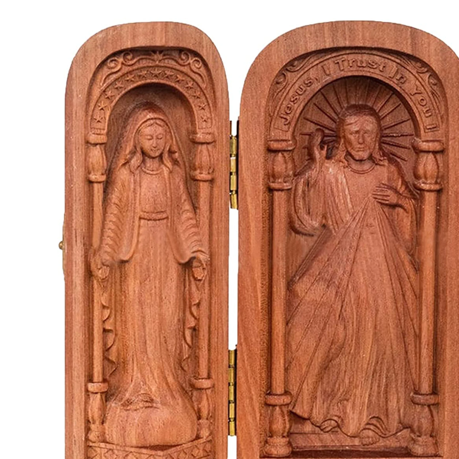 Catholic Relic Desktop Decor Ornaments Church Holy Statue Saints Holiday Wood Birthday Christian Gifts Of Our Lady Of Jesus