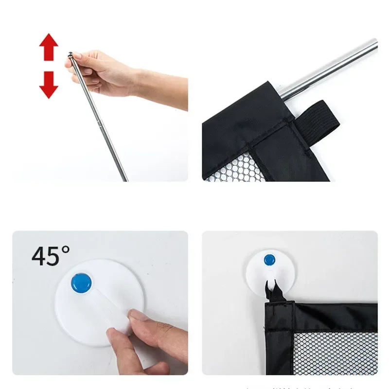 بوابة سلامة الطفل للحيوانات الأليفة سياج أمان داخلي الحرس للكلاب شاشة الحيوانات الأليفة بوابة شبكية للمنزل الدرج المدابج جرو سلامة الطفل #3