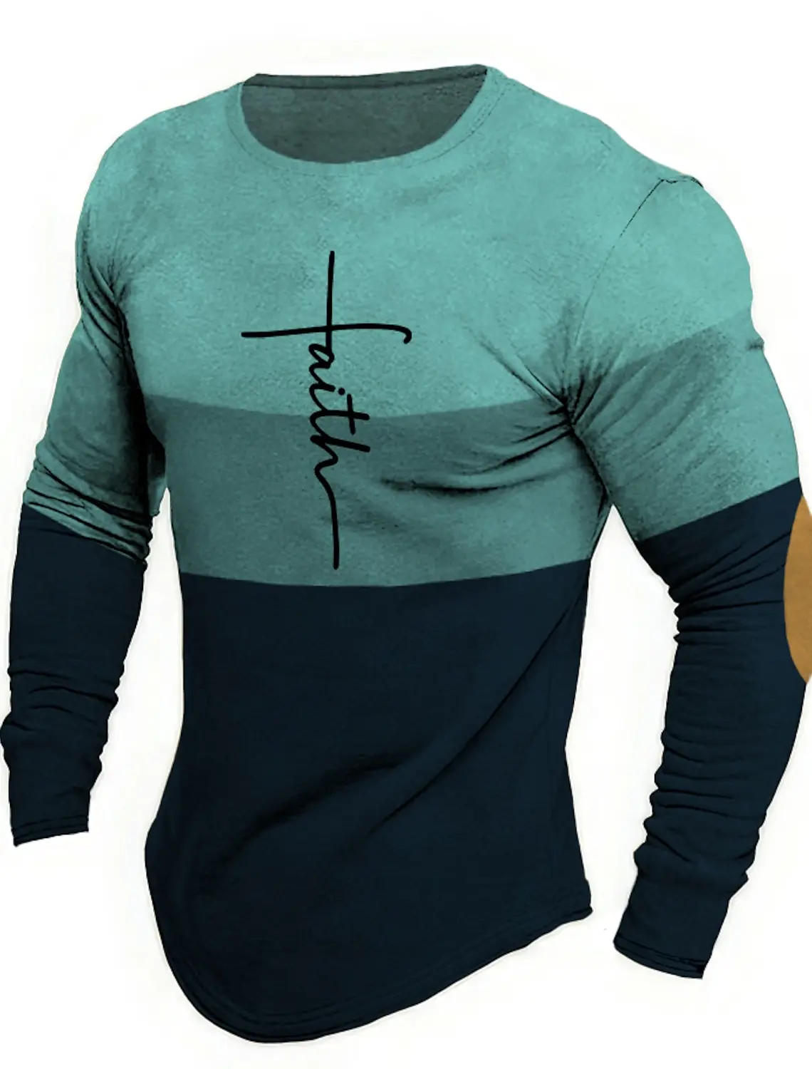 Fashion Cotton Long Sleeve T-shirts Funny Cross Print Men\'s T Shirt Casual O-neck Loose Tops Autumn Vintage Clothes Street Tees