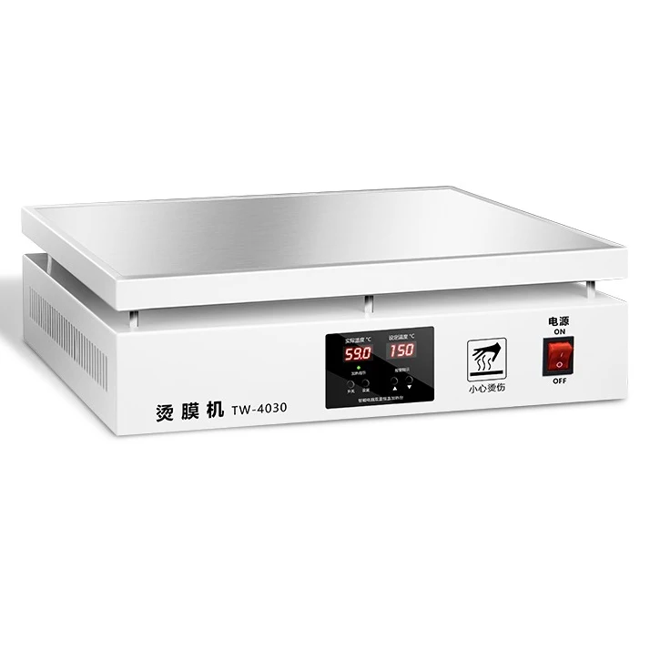 TW-4030 Film Heat Shrink Wrapping Machine Commercial Manual Heat Shrinkable Film Sealer With Constant Temperature Heating Table