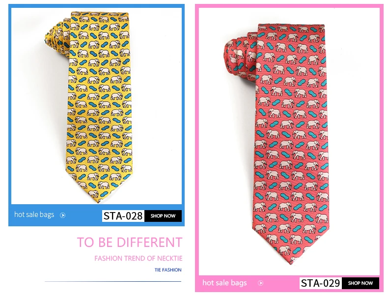 Tailor Smith Krawatte aus 100 % Seide für Herren, handgefertigte Krawatte mit Tiermuster, Krawatte zum Vatertag, Geburtstag, Geschenk – Detail 30