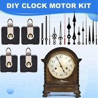 4PCS 32Mm Long Shaft Wall Quartz Clock Movement Mechanism Repair Tool Parts Accessories DIY Movement Clock Hands Kit