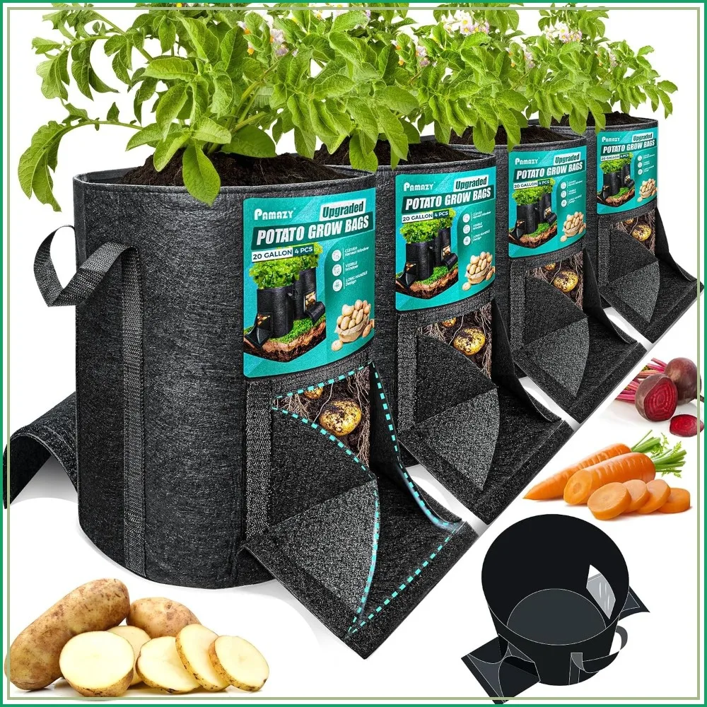 20 Gallon Potato Grow Bags with Harvest Windows