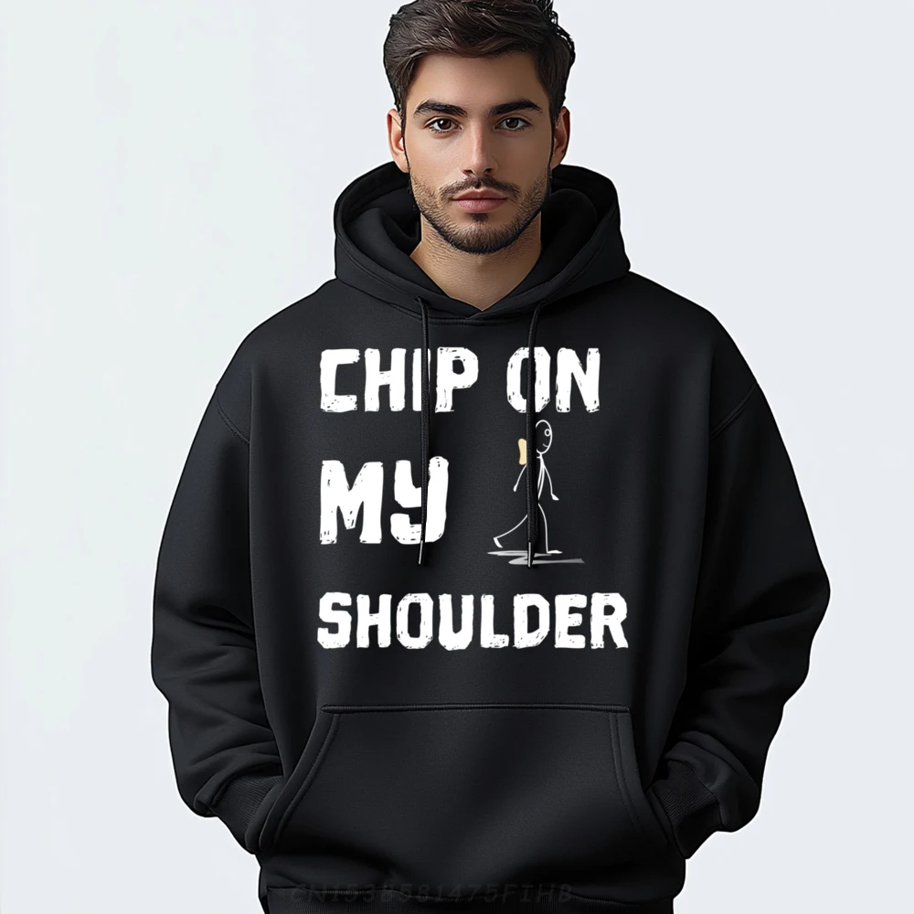 

Design Chip On Shoulder Saying Tshirt Hoodies For Women Latest Christmas Round Collar Long Sleeve Hoodies Slogan Hoodies