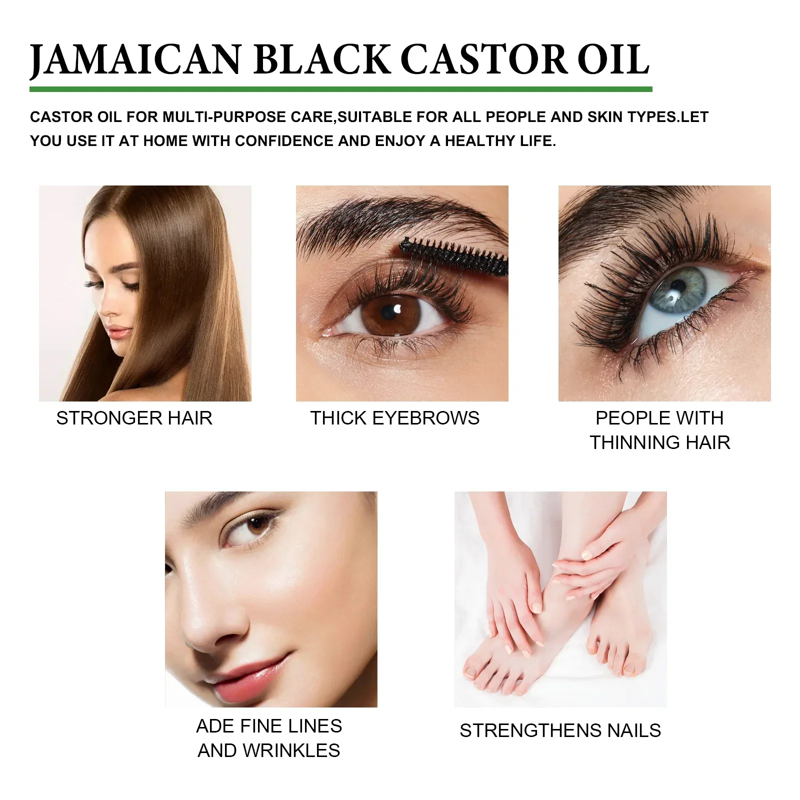 

JAMAICANBLACK CASTOR OIL для роста волос, лечение против выпадения волос, укрепление и утолщение тонких волос, глубокое питательное восстановление