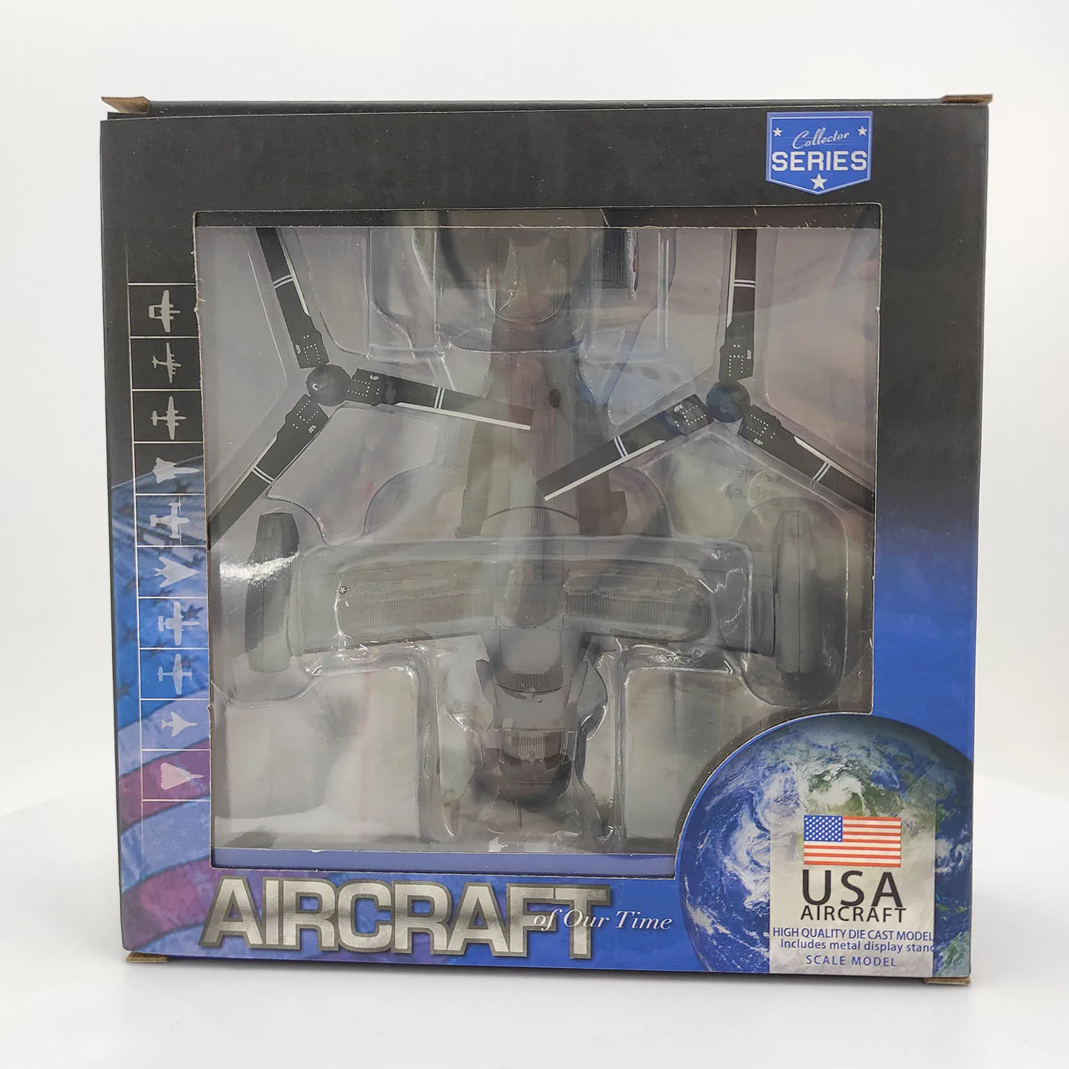 Diecast 1:144 Scale V22 Osprey Transport Aircraft Simulation Model Rotary-wing Helicopter Alloy Military Model Collectible Toy