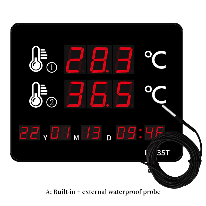 Hygrometer termometro Digital Temperature Sensor Industrial Thermometer For Swimming Pool Home Aquarium Meter Dual Probe