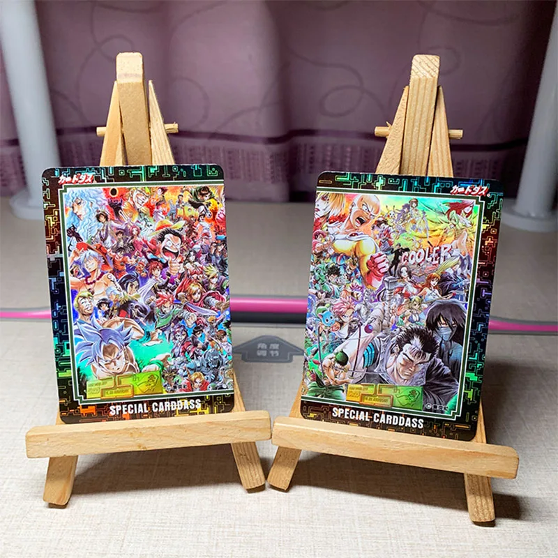 2 Stks/set Anime-Personages Springen Aap D. Luffy Saitama Game Collection Card Kerst Verjaardagscadeau Speelgoed Diy Zelfgemaakte Flash Card