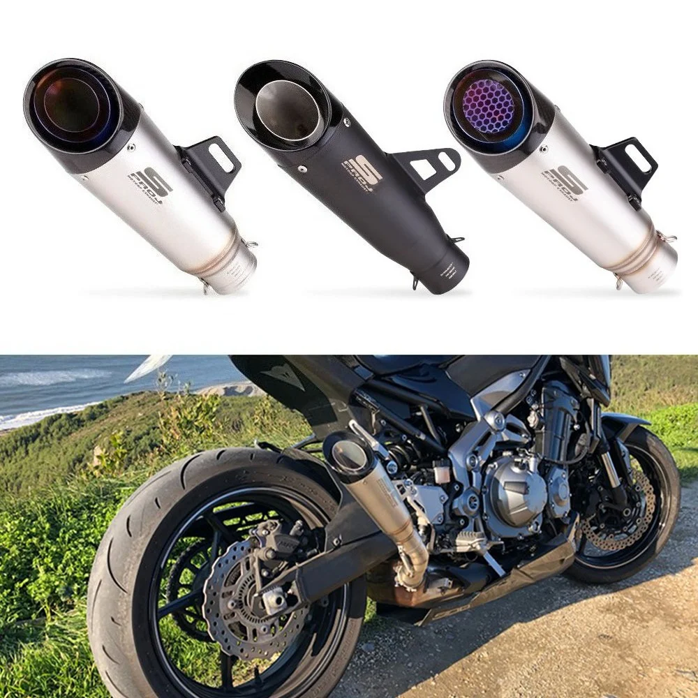 أنبوب كاتم صوت عادم الدراجة النارية SC العالمي مقاس 51 مم، لـ Kawasaki Ninja Z250 Z300 Z400 MT0709 بطبقتين. #4