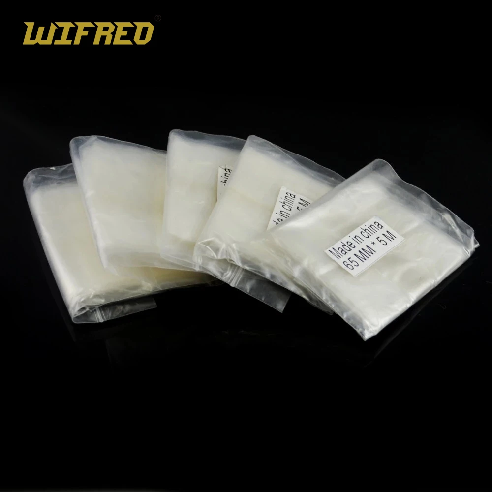 5PCS  65mm*5m groundbait casting  PVA Tube Bag for Carp Fishing Water Melt Fishing Long Casting Bag