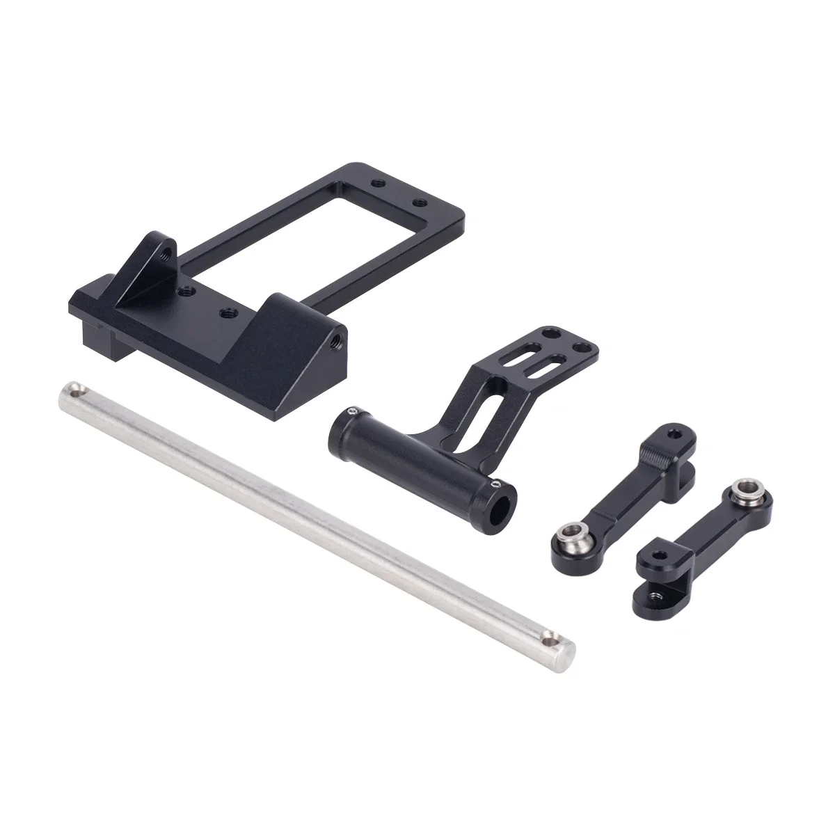 CNC Aluminium BAT Servo Mount with Hydraulic Steering Link for 1/10 RC Crawler Axial SCX10 III Portal Axle LCG Chassis DIY Parts