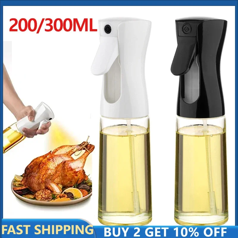 Oil Spray Bottle Kitchen BBQ Cooking Olive Oil Dispenser Camping Baking Empty Vinegar Soy 200ml 300ml Sauce Sprayer Containers