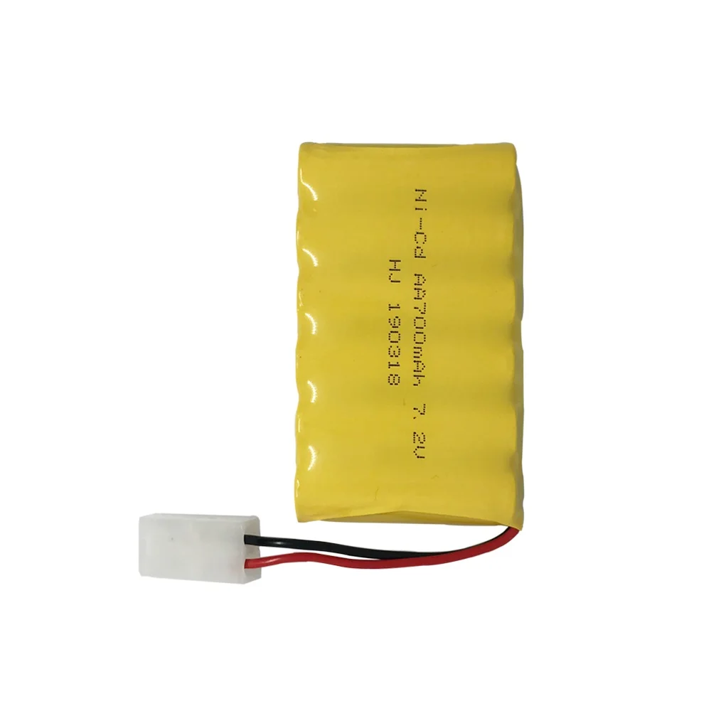 7.2V battery for RC boat model car electric toy tank 7.2V 700mah NI-CD AA battery nicd batteries pack  SM JST EL-2P L6.2-2P plug