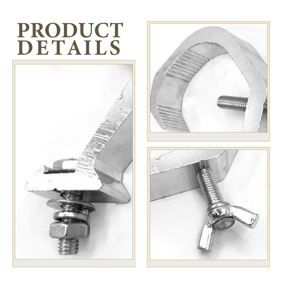 

4pcs Lamp Duty Metal Light Camp C Clamp for Stage Lights Truss 25mm Light Truss Silver LED Lighting Accessories