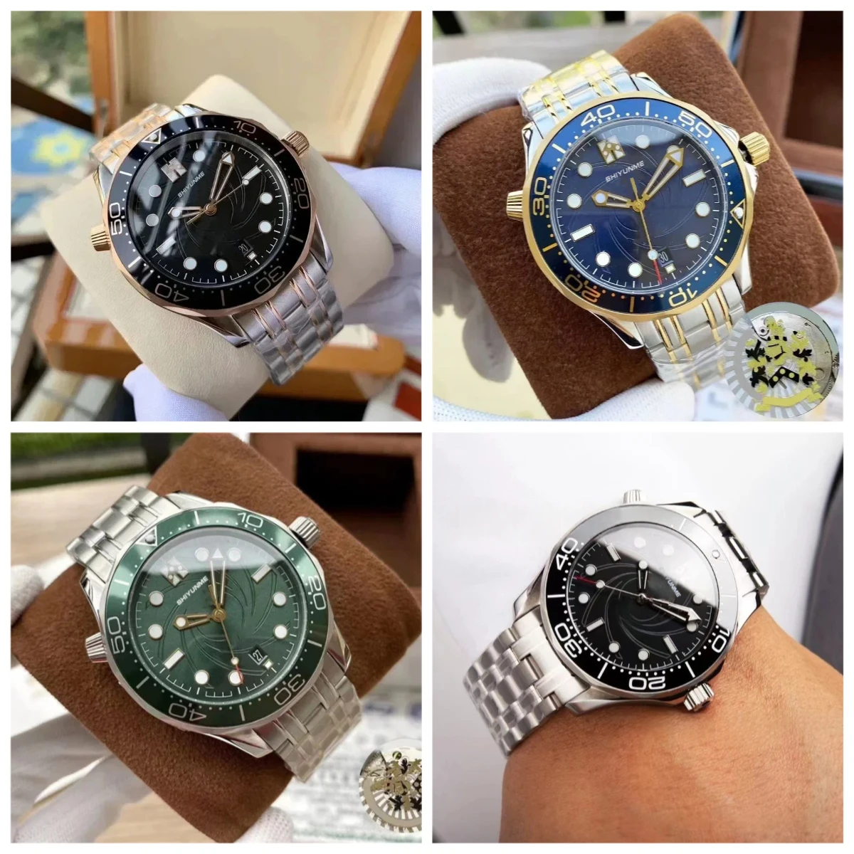 

Магазин A186 40M Мужские автоматические механические часы с сапфировым стеклом, календарем из нержавеющей стали, полнофункциональные, мировое время