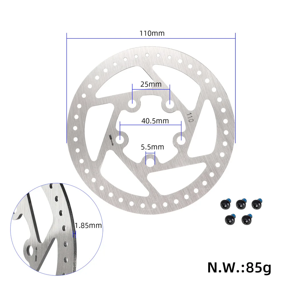 

110mm Enhanced Electric Scooter Brake Disc - Upgraded For -M365 1S Includes Screws For Disc Brakes High Quality