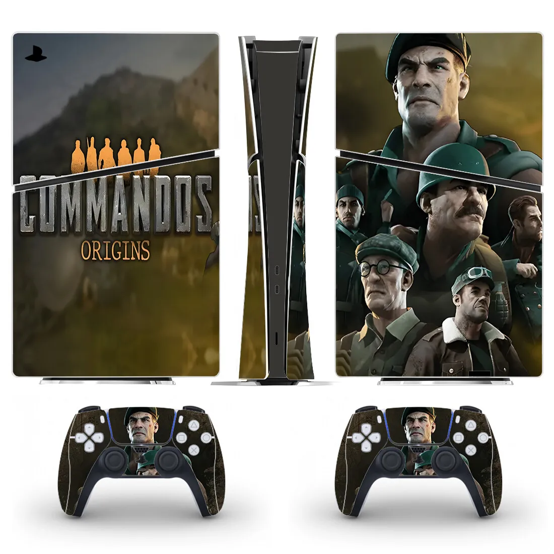 Commandos Origins PS5 Slim Digital Skin Sticker Protector Decal Cover for Console Controller PS5 Slim Sticker Vinyl