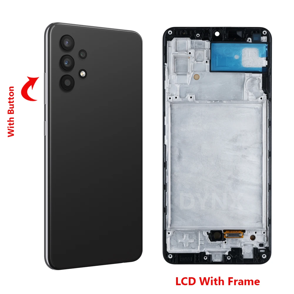 Super AMOLED For Samsung Galaxy A32 4G A325 A325F SM-A325M SM-A325F/DS LCD Display Touch Screen Digitizer Assembly Replacement