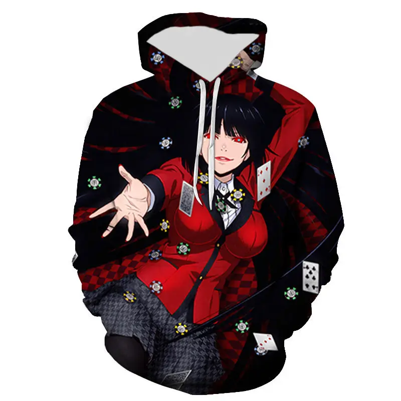 

Men Women Children Kakegurui Sweatshirts Hoodies 3D Printed Streetwear Cool Boy Girl Kids Pullover Long Sleeve Fashion Jacket