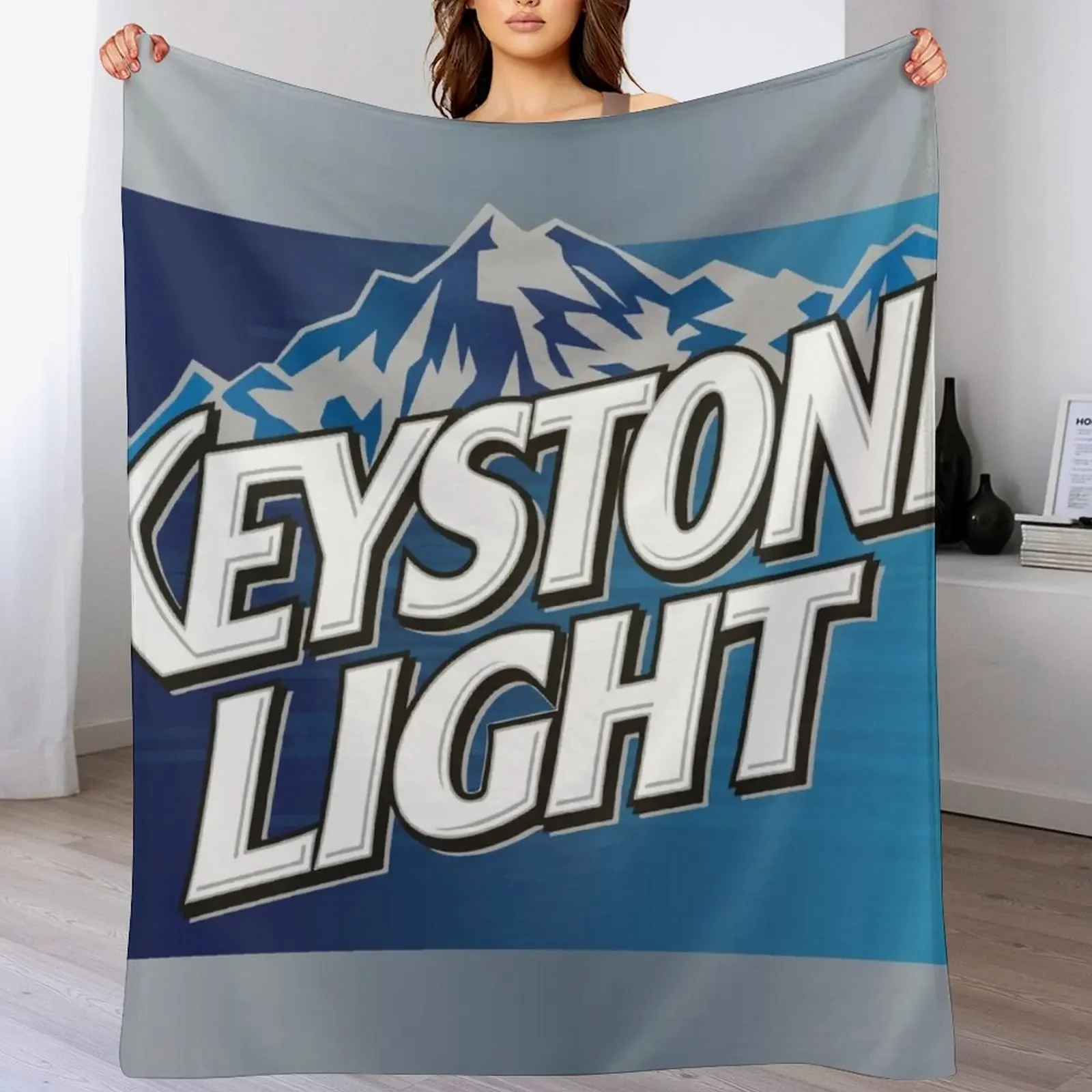 

Keystone Light Throw Blanket Cute Flannel Furry christmas decoration Blankets