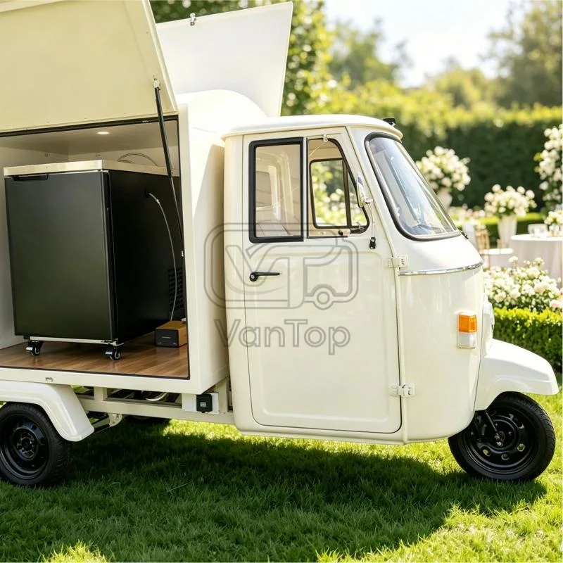 Mobile Beer Bar Trailer 3 Wheels Food Truck, Mobile Cocktail Drink Cart With Beer Tap VIN Certified Mobile Bar for Wedding