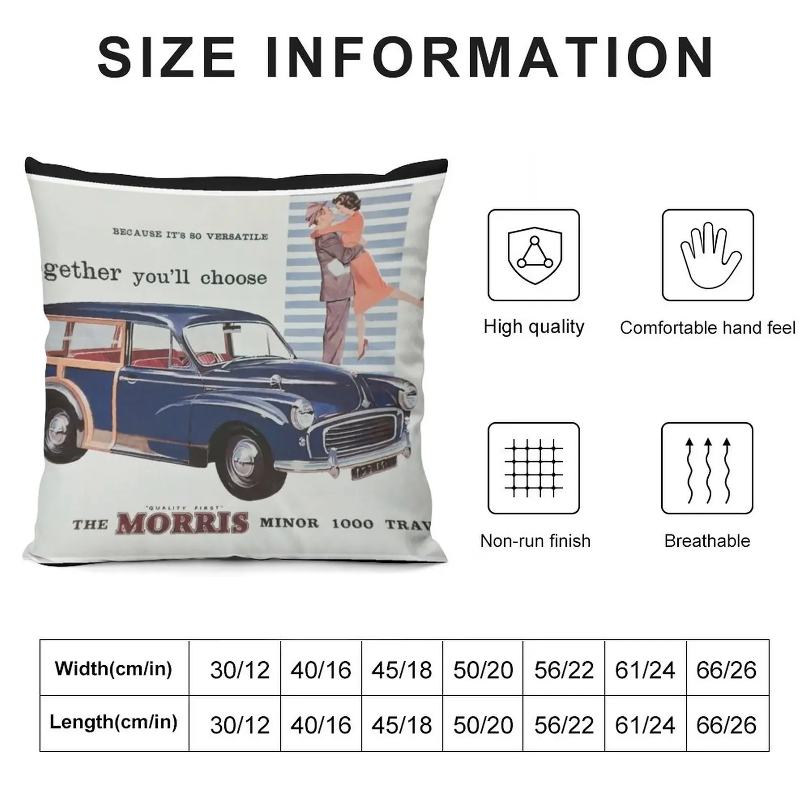 Morris Minor Traveller 1952 Throw Pillow Room decorating items Christmas Cushion For Home Couch Cushions pillow