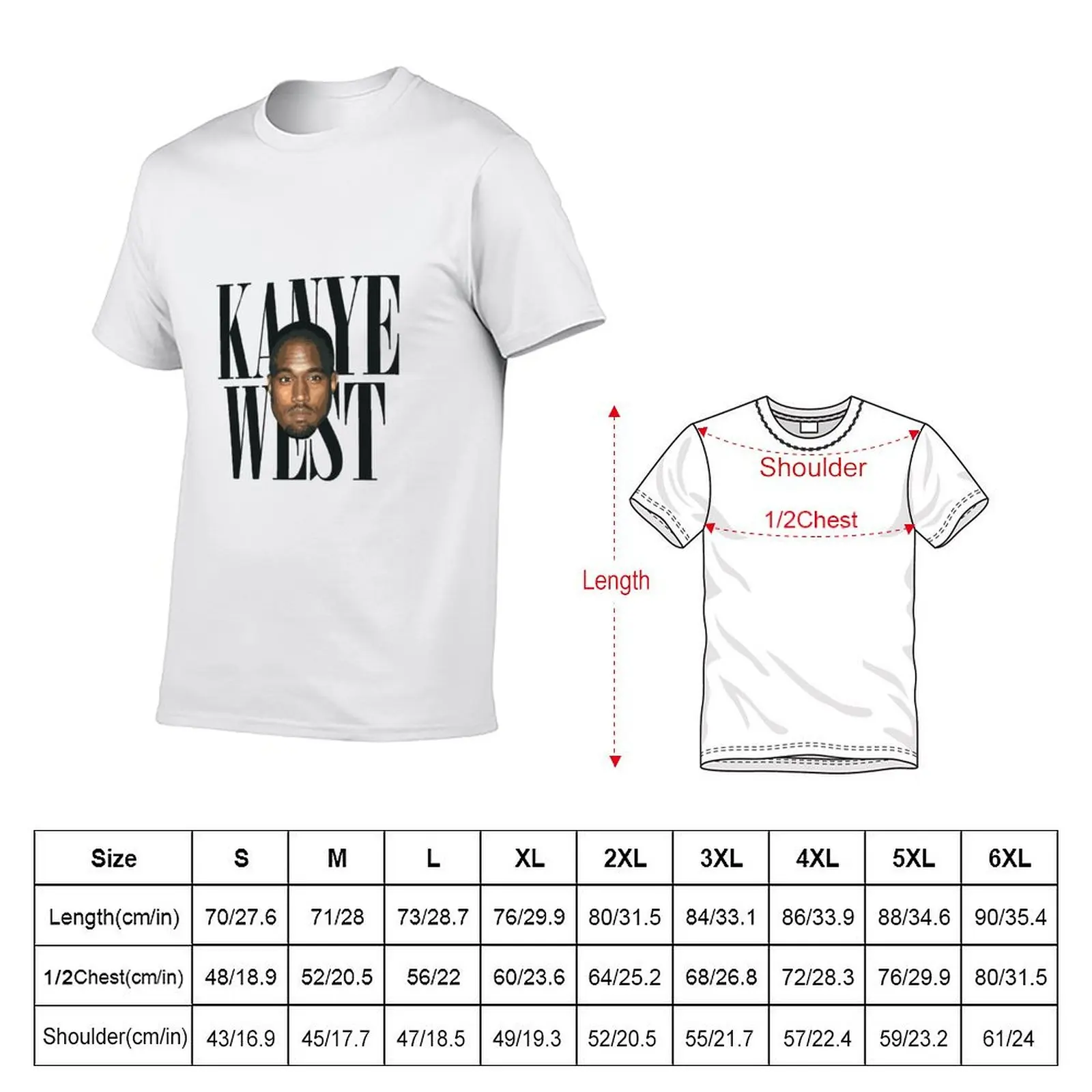 for T-Shirt shirt West Kanye t fit shirts man slim designer t man