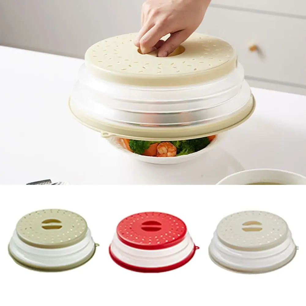 Oil-proof Microwave Splatter Cover Splash-proof Heat Resistant Food Splash Protection Lid Retain Fresh with Steam Drain