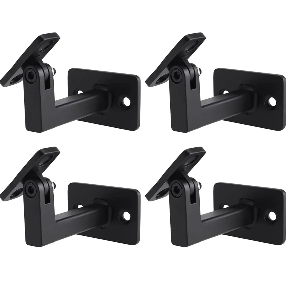 

4PCS Adjustable Iron Handrail Bracket Set Includes Screws And Cap Iron Handrail Holders For Staircase Or Hallway Wall Mounting