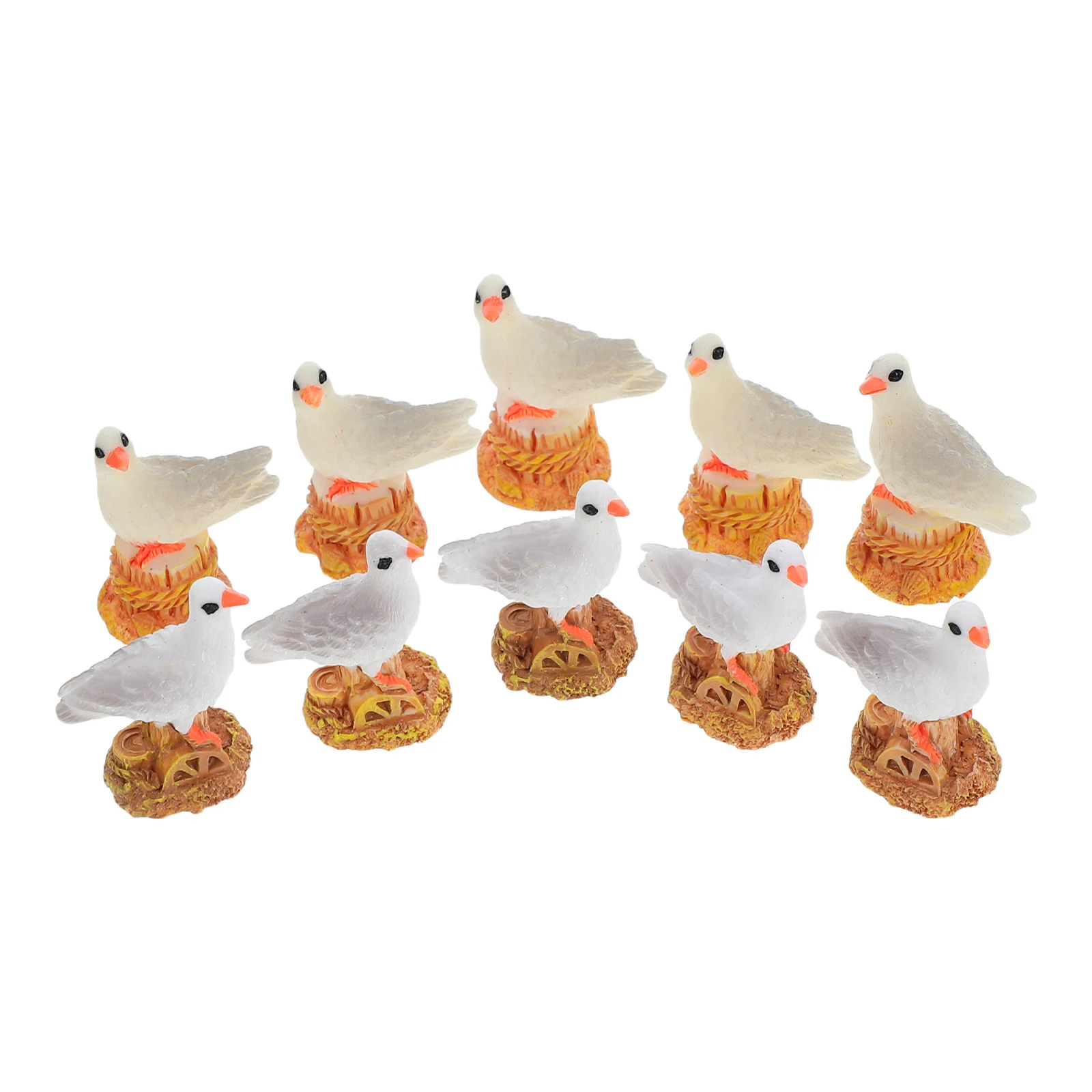 

10Pcs Seagull Ornament Calming Environment Indoor Display Aesthetic Appeal Compact Size Decorative Piece