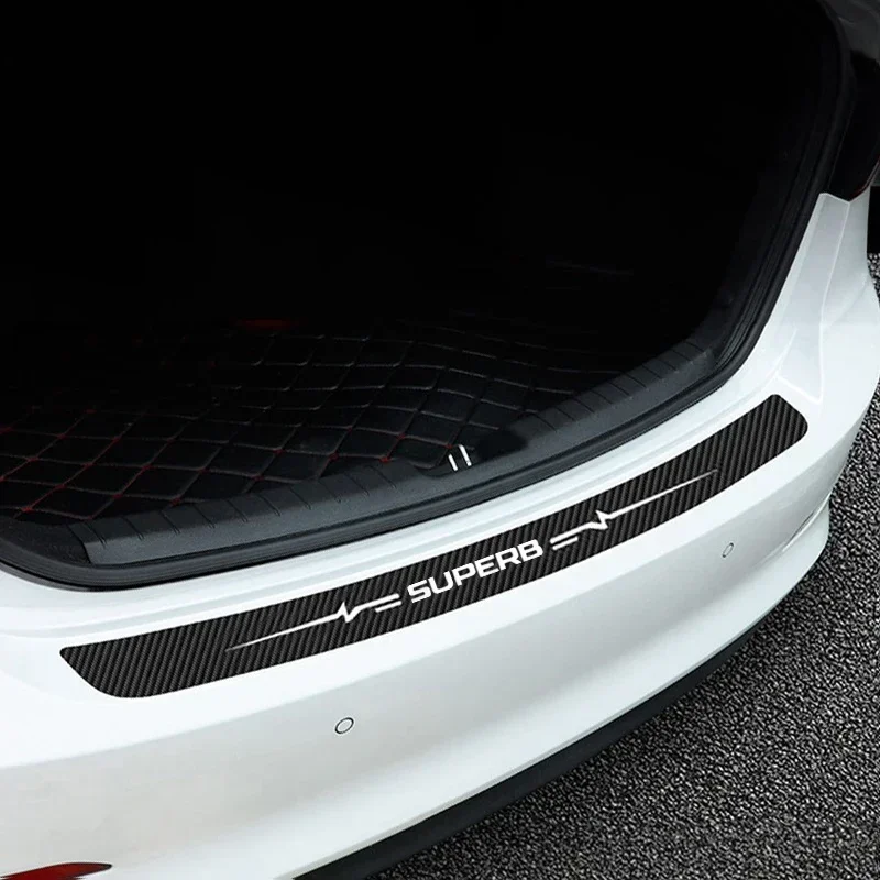 Picture 6: 1Pc Car Rear Trunk Bumper Guard Protector Decorative Stickers for Skoda Octavia VRS FABIA KAMIQ KAROQ KODIAQ RAPID SCALA SUPERB