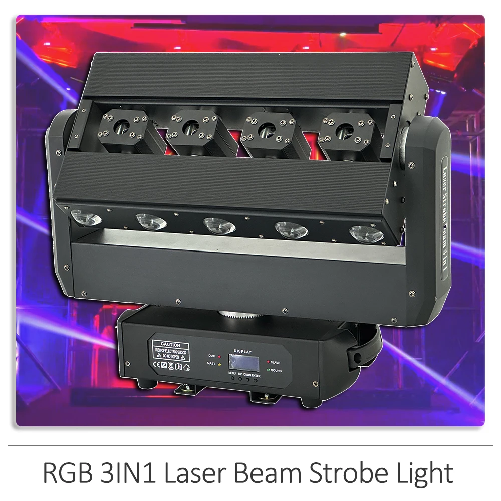 rgb laser beam moving head light eixo xy rotacao infinita dmx512 dj disco party club indoor lampada efeito de palco nova chegada 3in 1 01