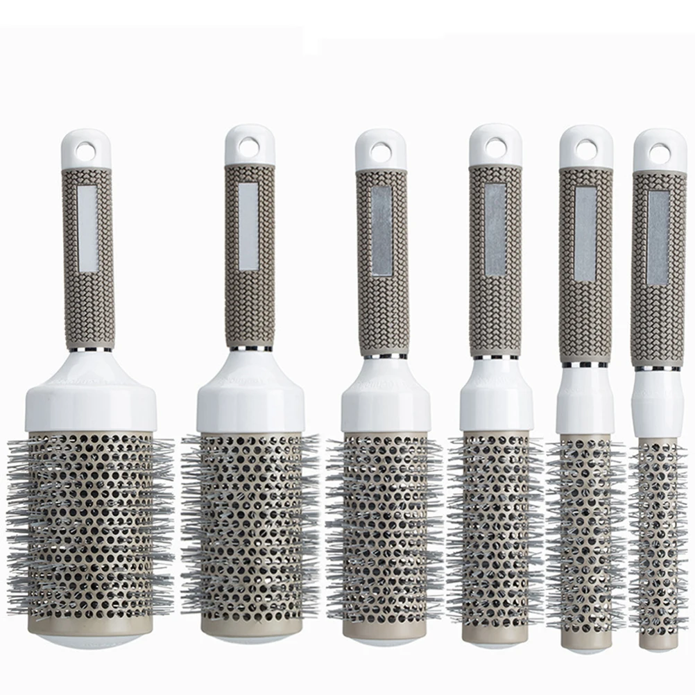

1pc Grey Hair Curling Comb Smooth Detangle Ergonomic Handle Premium Supplies Women Men Barber Tools
