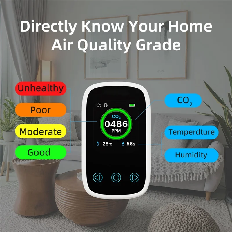 B29C-공기 품질 모니터 충전식 공기 품질 모니터 온도 및 습도 측정기