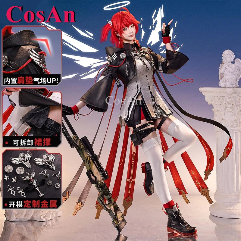 

CosAn Game Arknights Exusiai The New Covenant Cosplay Costumes Gorgeous Elegant Combat Uniforms Halloween Role Play Clothing