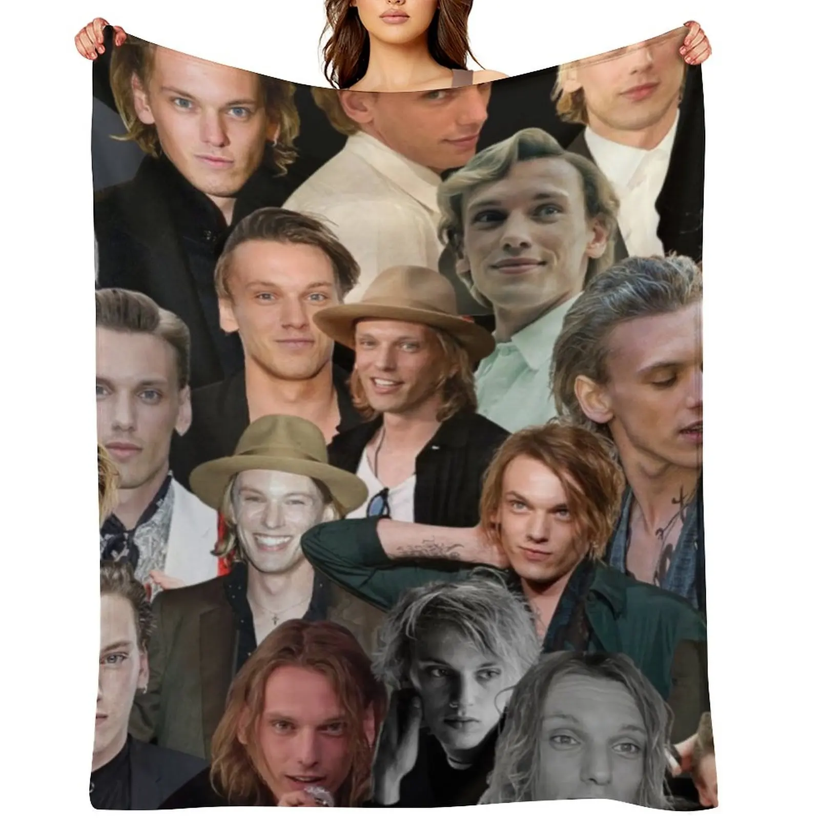 

Jamie Campbell Bower photo collage Throw Blanket For Decorative Sofa Summer Beddings Sofas Designers Blankets