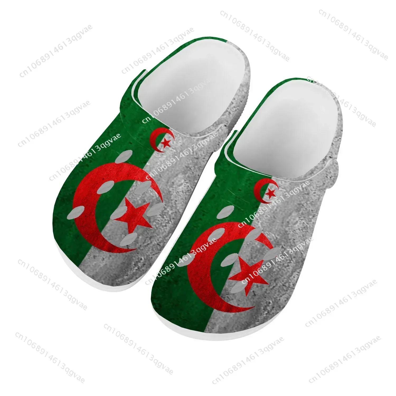 

Algerian Flag Home Clogs Custom Water Shoes Mens Womens Teenager Algeria Shoe Garden Clog Breathable Beach Hole Slippers White